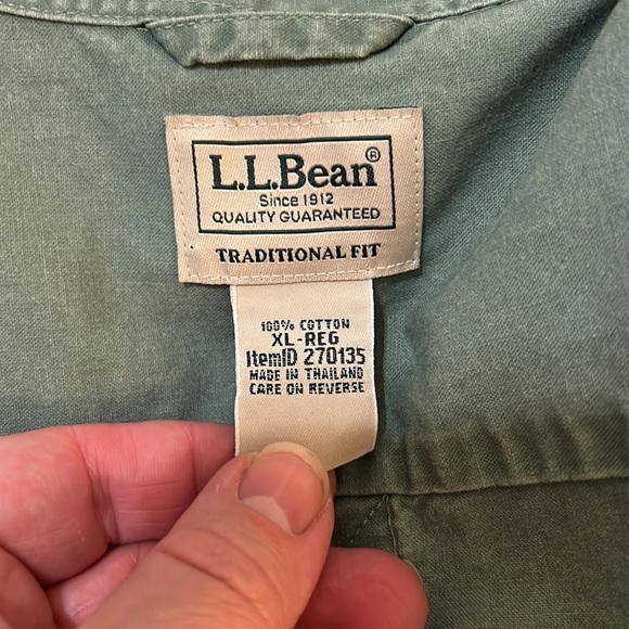 L.L. Bean Men's Sunwashed Canvas Shirt, Traditional Fit Short-Sleeve size XL-REG - Picture 10 of 13